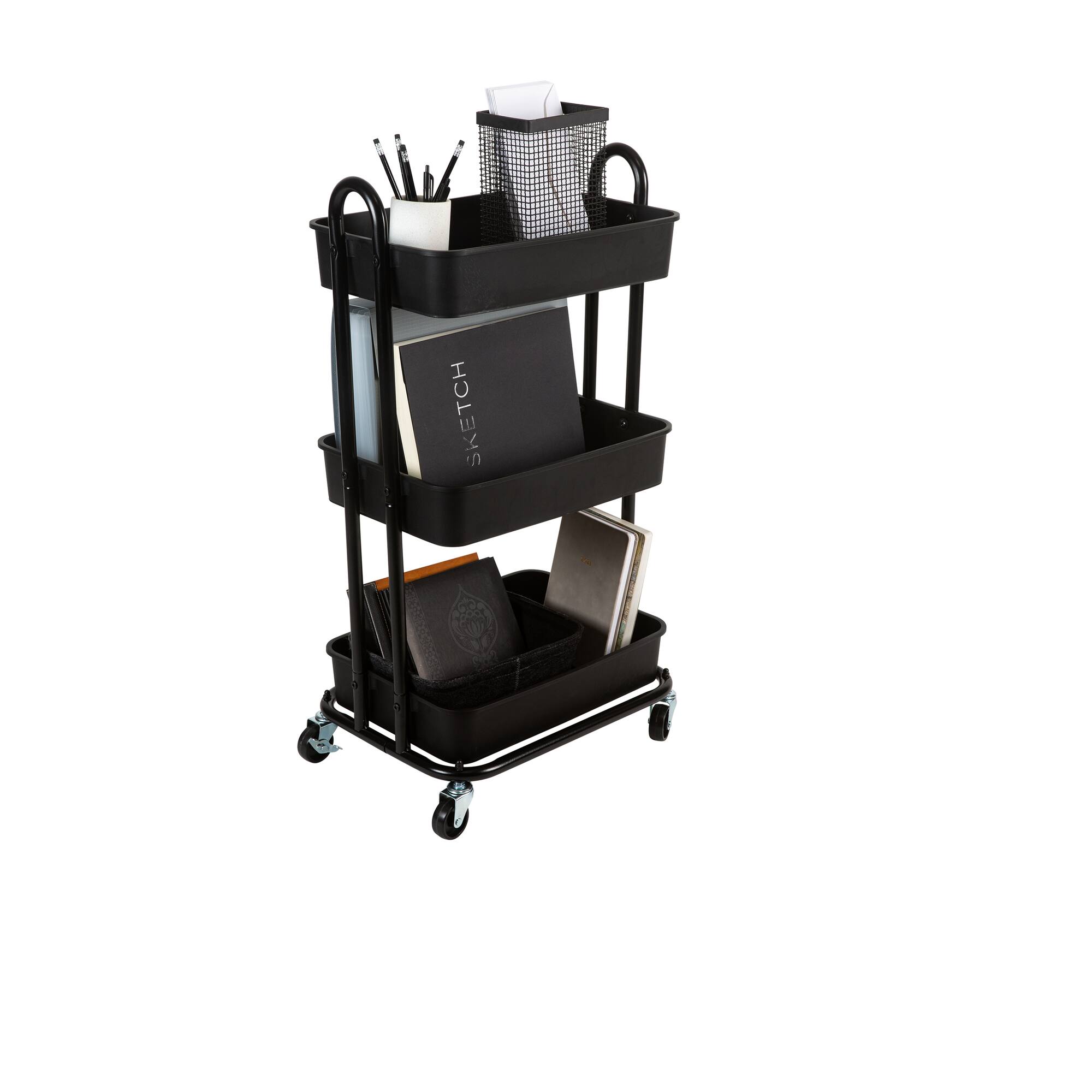 Organize It All 3-Tier Rolling Multifunctional Storage Cart